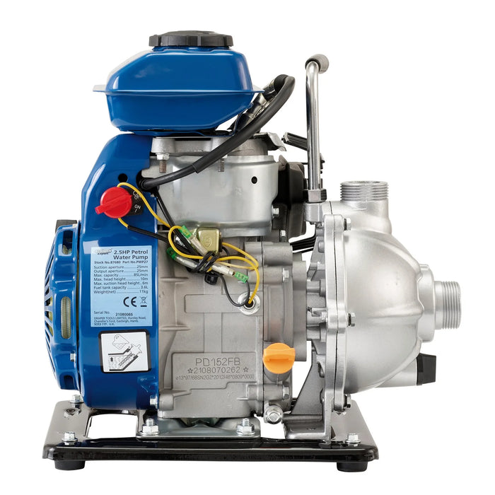 Draper Expert Petrol Water Pump, 85L/min, 2.5HP - PWP27