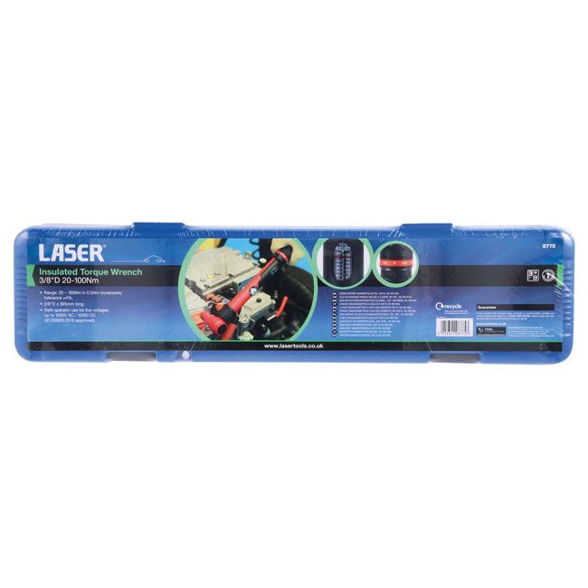 Laser Insulated Torque Wrench 3/8"D 20-100Nm Laser - Town Tools