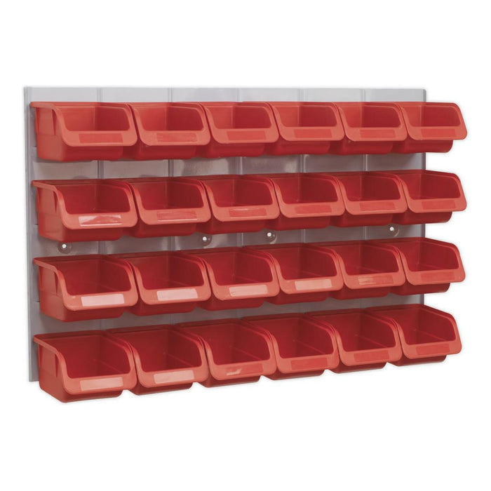 Sealey Bin & Panel Combination 24 Bins Red TPS130 Sealey - Town Tools 