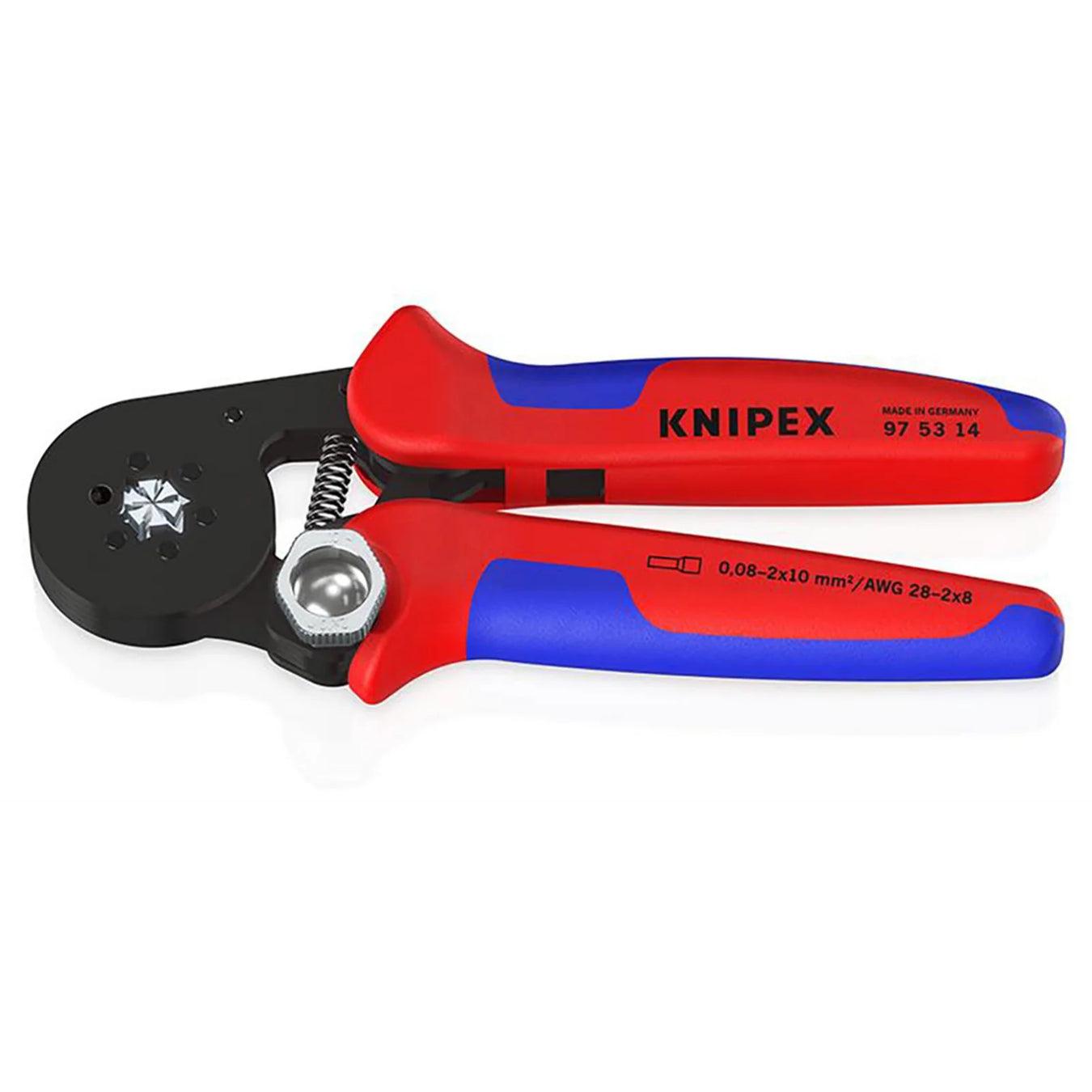 KNIPEX 97 53 14 SB Self- Adjusting Crimping Pliers, 2 x 10 mm², 180mm - image 1