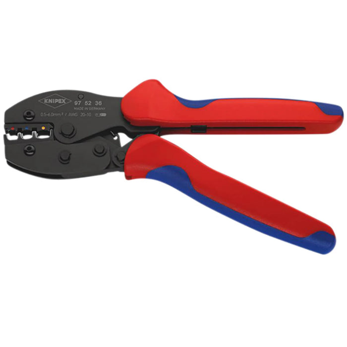 KNIPEX 97 52 36 SB PreciForce® Crimping Pliers, 0.5 — 6.0 mm² Capacity, 220mm