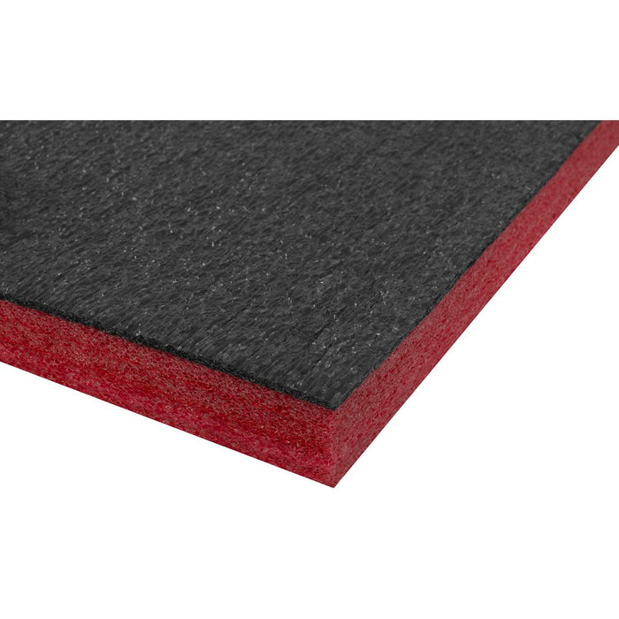 Sealey Easy Peel Shadow Foam� Red/Black 1200 x 550 x 30mm SF30R Sealey - Town Tools 