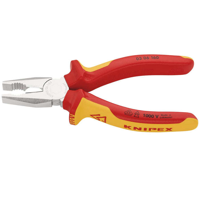 KNIPEX 03 06 160 SB VDE Combination Pliers, 160mm - 03 06 160 SB