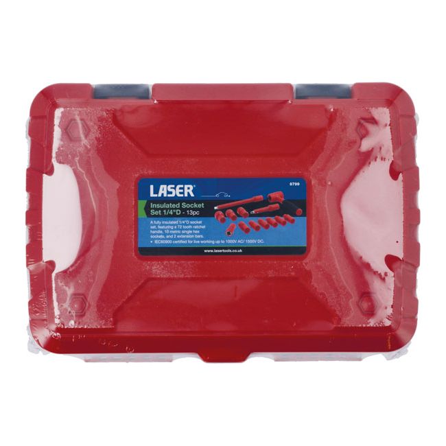 Laser Insulated Socket Set 1/4"D 13pc Laser - Town Tools