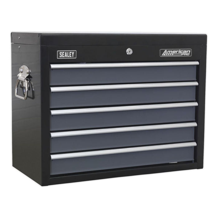 Sealey Topchest 5 Drawer with Ball-Bearing Slides Black/Grey AP3505TB Sealey - Town Tools 