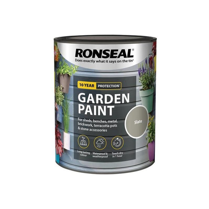 Ronseal Garden Paint Slate 750ml Ronseal - Town Tools