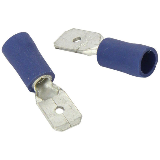 Wot-Nots Wiring Connectors - Blue - Tab 250 - 6.3mm - Pack of 25 Pearl - Town Tools 