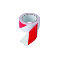 Connect Red & White Barrier Tape 50mm x 33m Adhesive 1pc 35367