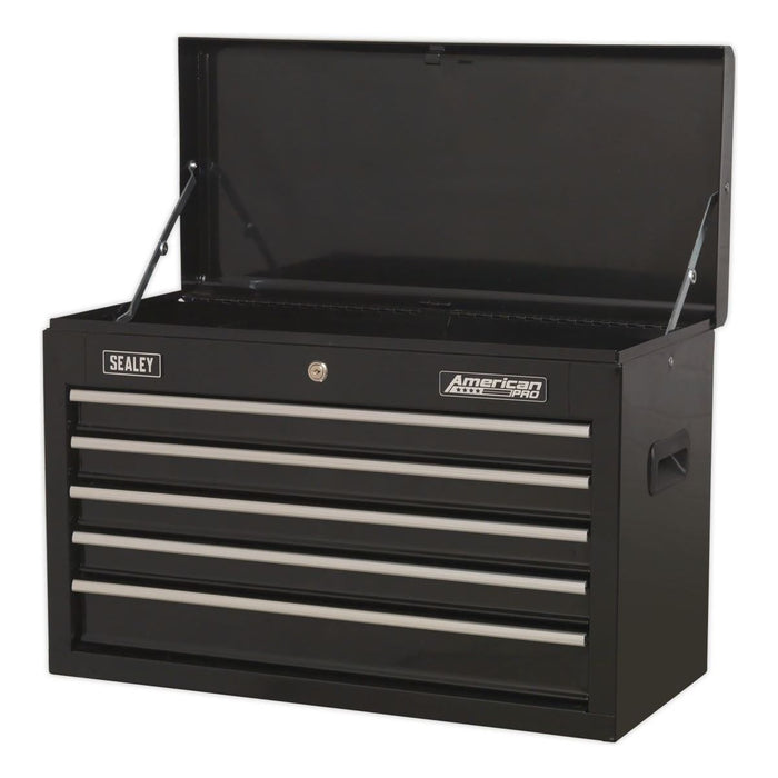 Sealey Topchest 5 Drawer with Ball-Bearing Slides Black AP225B Sealey - Town Tools 