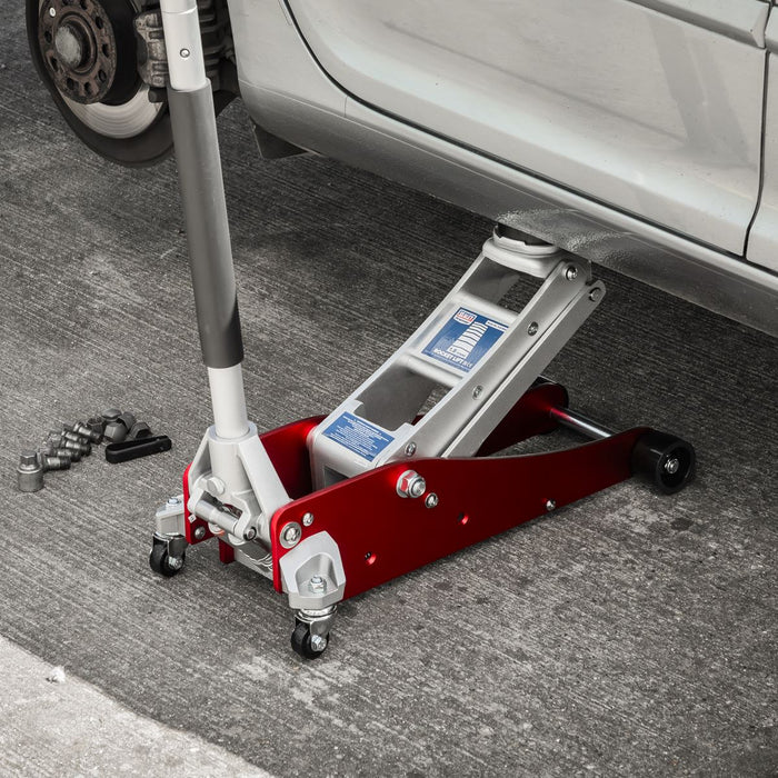 Premier Low Profile Aluminium Trolley Jack with Rocket Lift 1.8 Tonne Sealey Premier - Town Tools 