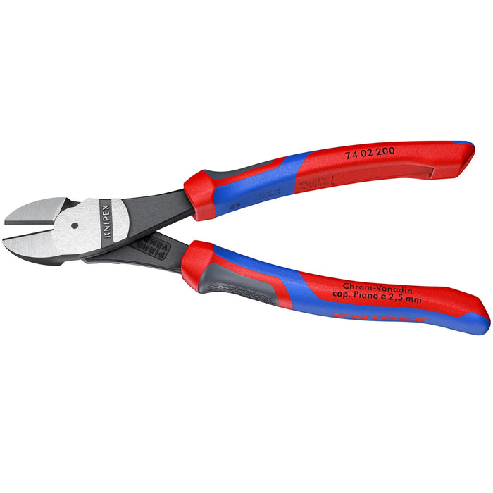 KNIPEX 74 02 200 High Leverage Diagonal Cutter, 200mm - 74 02 200 SB