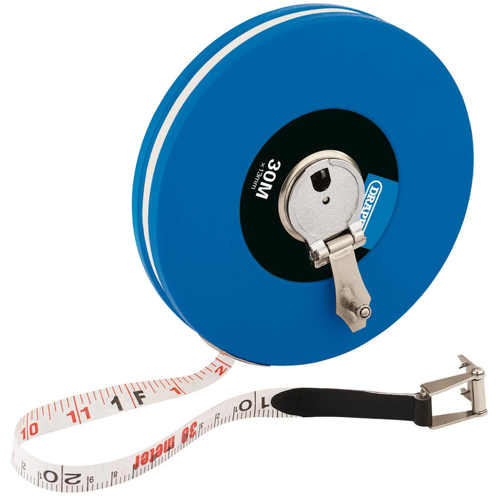 Draper Fibreglass Measuring Tape, Class III, 30m/100ft x 13mm - STFG