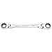 Draper HI-TORQ Metric Flexible Head Double Ring Ratchet Spanner, 18 x 19mm Draper - Town Tools