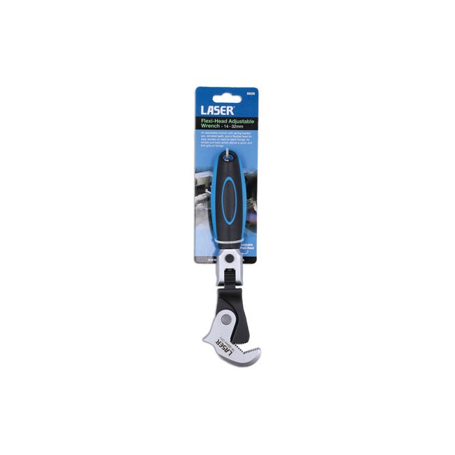 Laser Flexi-Head Adjustable Wrench 14 - 32mm Laser - Town Tools