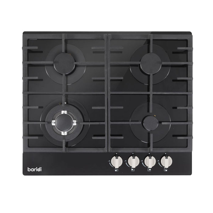 Baridi Gas Hob with 4 Cooking Zones 60cm - Black DH226 Baridi - Town Tools 