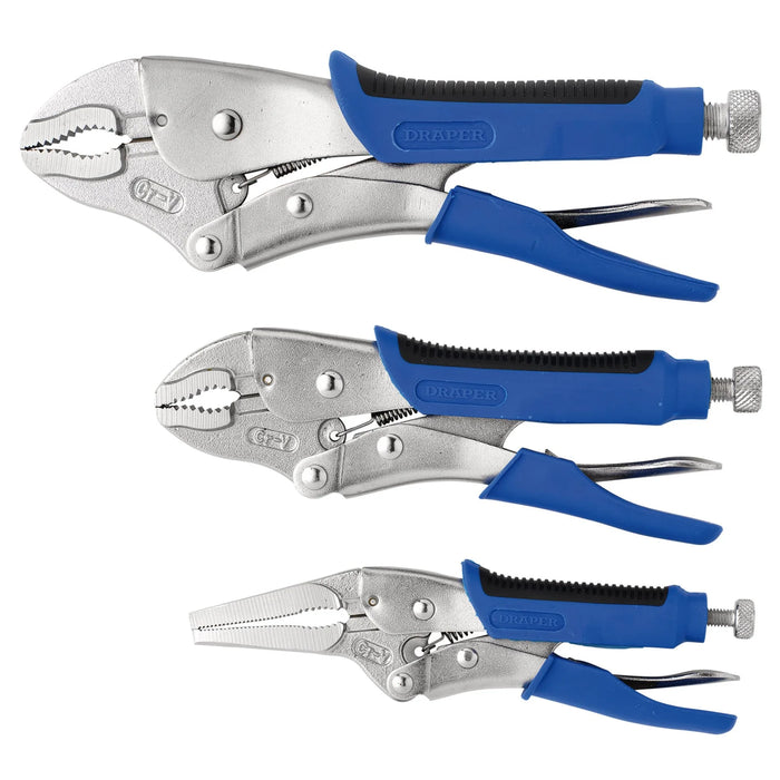 Draper Soft Grip Self Grip Pliers Set (3 Piece) - 9006/3A