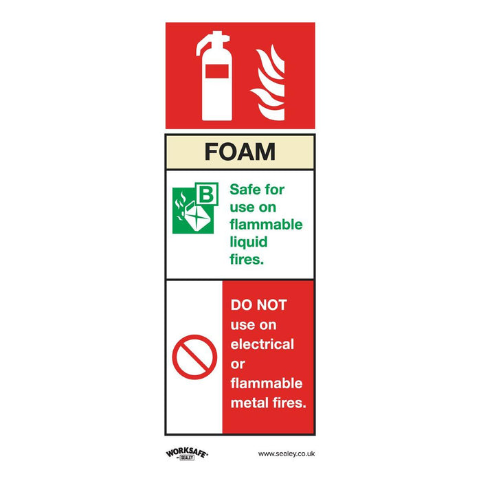 Sealey Safe Conditions Safety Sign Foam Fire Extinguisher Rigid Plastic Pack of Sealey - Town Tools 