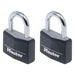 Master Lock Aluminium Black Vinyl Cover 40mm Padlock 4-Pin - Keyed Alike x 2 Master Lock - Town Tools