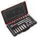 Premier Platinum Metric/Imperial Socket Set 1/2"Sq Drive 40pc Sealey Premier Platinum - Town Tools 
