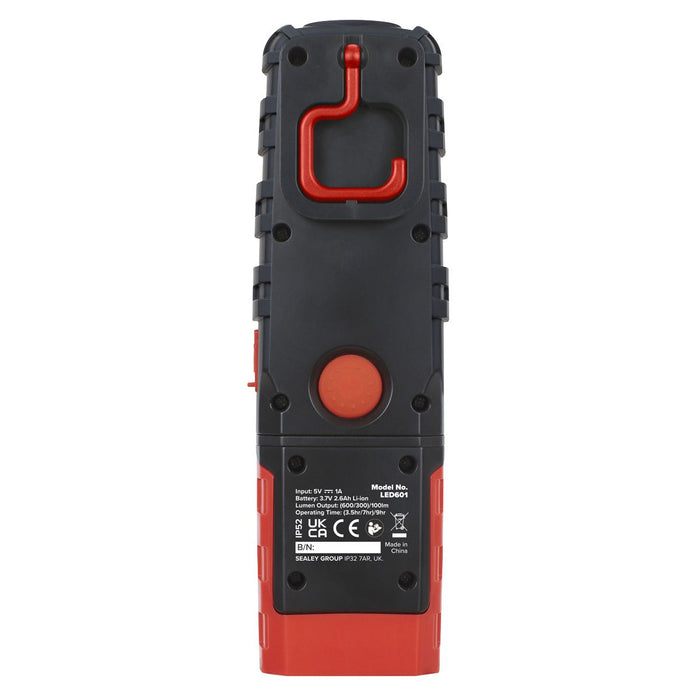 Sealey LED Twist Rechargeable Inspection Light 5W COB & 1W SMD LED601 Sealey - Town Tools 