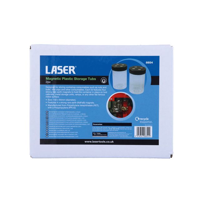 Laser Magnetic Plastic Storage Tubs 2pc Laser - Town Tools