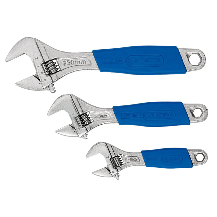 Draper Crescent-Type Adjustable Wrench Set (3 Piece) - 380CD/SG3