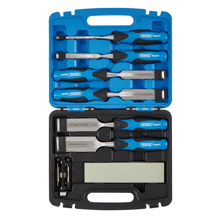 Draper Expert Soft Grip Wood Chisel Kit, 140mm (8 Piece) - WCS8/SG