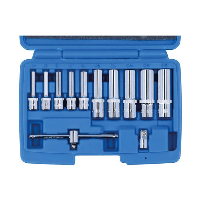 Laser Deep E-Socket Set 1/4" & 3/8"D 12pc Laser - Town Tools