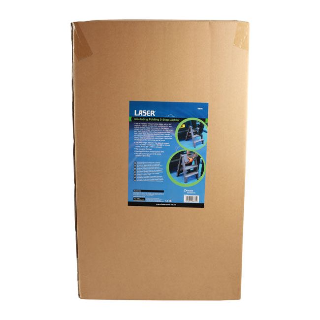 Laser Insulating Folding 3-Step Ladder Laser - Town Tools