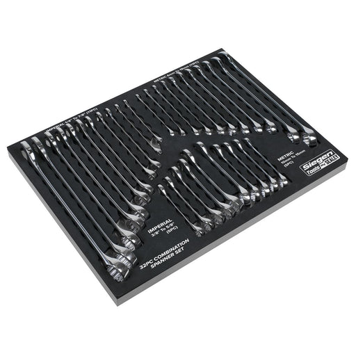 Siegen Siegen Metric/Imperial Combination Spanner Set 32pc S01239 Siegen - Town Tools 