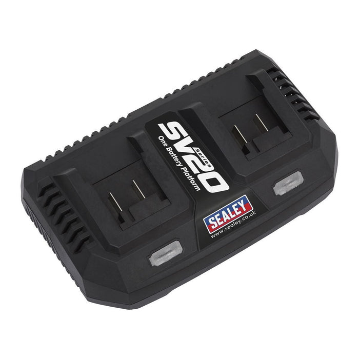 Sealey Dual Battery Charger 20V SV20 Series Lithium-ion CP20VMC2 Sealey - Town Tools 