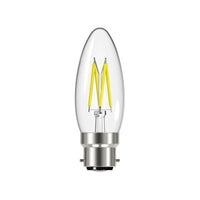 Energizer® LED BC (B22) Candle Filament Non-Dimmable Bulb, Warm White 470 lm 4W