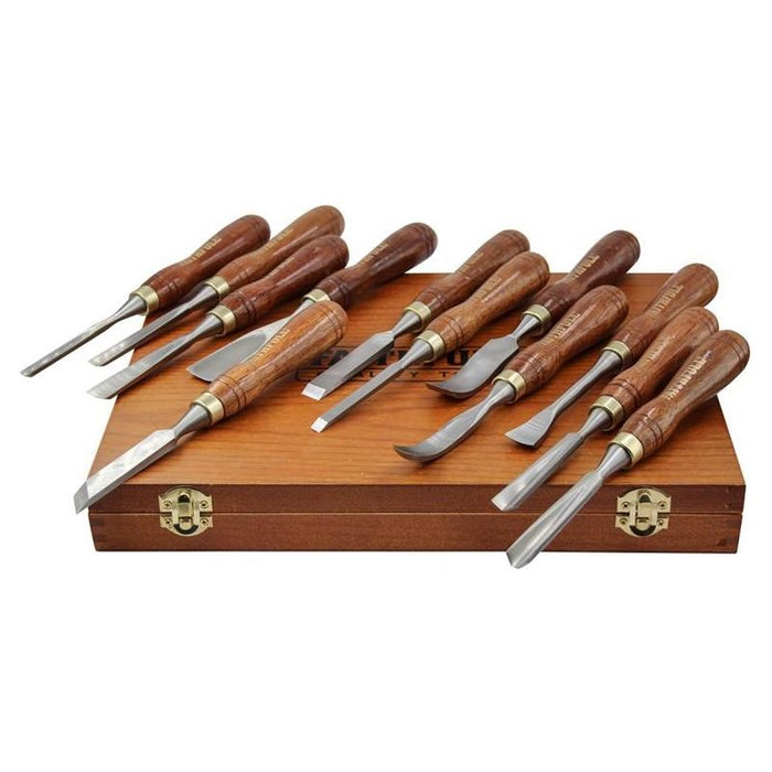 Faithfull Wood Carving Chisels Set in Case, 12 Piece Faithfull - Town Tools