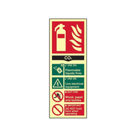 Scan Fire Extinguisher Composite CO2 - Photoluminescent 75 x 200mm