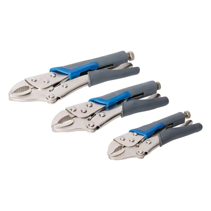 Silverline Self Locking Soft-Grip Pliers Set 3pce 3pce Silverline - Town Tools 