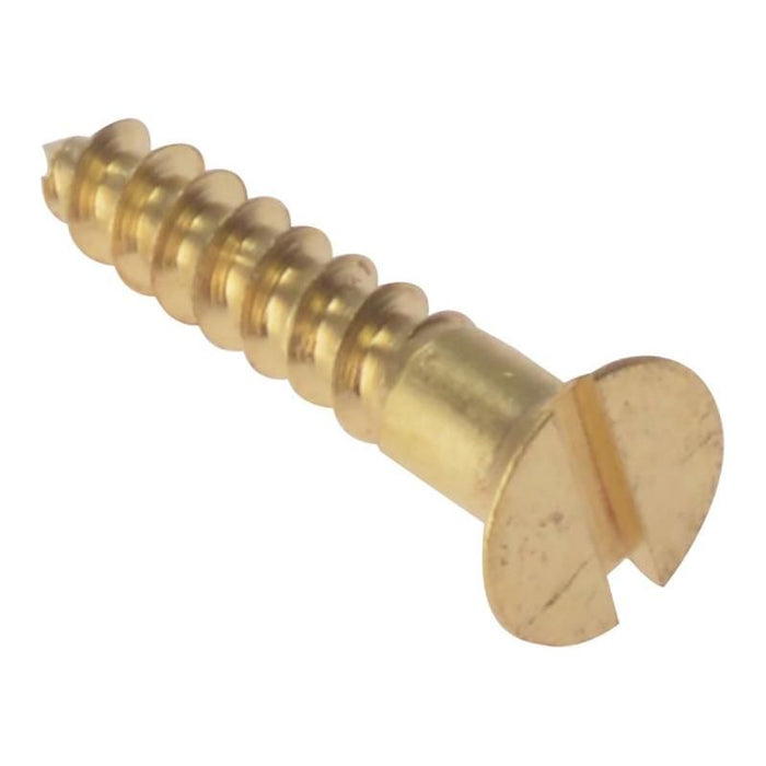 Forgefix Wood Screw Slotted CSK Solid Brass 1.1/4in x 6 Box 200 ForgeFix - Town Tools