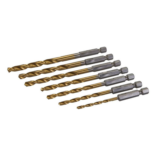 Silverline Hex Shank Drill Bit Set 7pce 3 - 6.5mm Silverline - Town Tools 