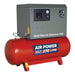 270L Low Noise Belt Drive Air Compressor with Cast Cylinders 7.5hp 3ph 2-Stage Sealey - Town Tools 