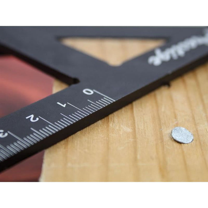 Faithfull Prestige Centre Finder Gauge Black Aluminium 100mm Faithfull - Town Tools