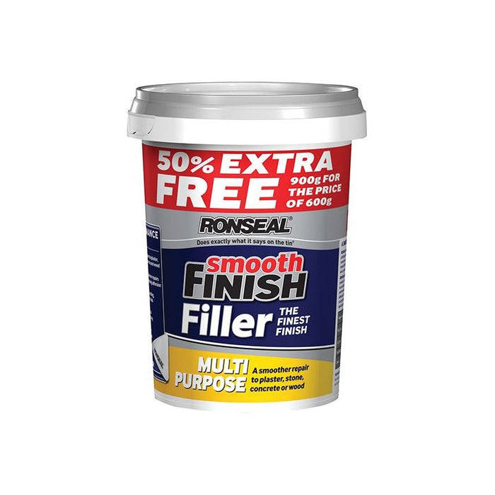 Ronseal Smooth Finish Multipurpose Wall Filler Ready Mixed 600g +50% Ronseal - Town Tools