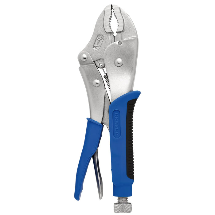 Draper Soft Grip Curved Jaw Self Grip Pliers, 220mm - 9006SG