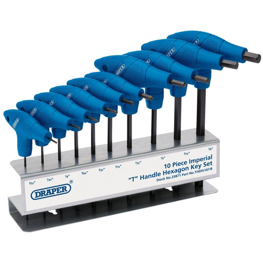 Draper Imperial T-Handle Hex Key Set (10 Piece) 33871 Draper - Town Tools 