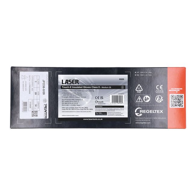 Laser Touch-E Insulated Gloves Class 0 - Medium (9) Laser - Town Tools