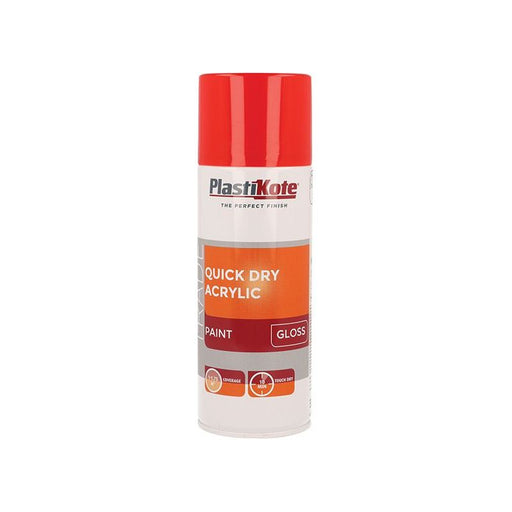 Plastikote Trade Quick Dry Acrylic Spray Paint Gloss Red 400ml PlastiKote - Town Tools
