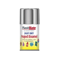 Plastikote Fast Dry Enamel Aerosol Chrome 100ml