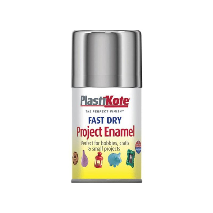 Plastikote Fast Dry Enamel Aerosol Chrome 100ml PlastiKote - Town Tools