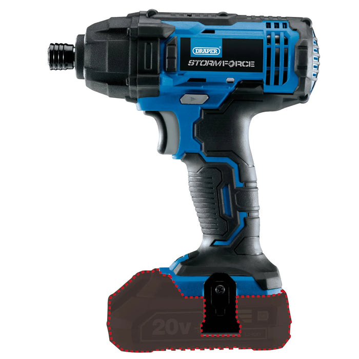 Draper Storm Force® 20V Cordless Impact Driver, 1/4" Hex. (Sold Bare) - CID20SF