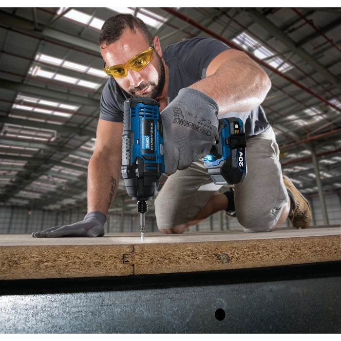 Draper Storm Force® 20V Cordless Impact Driver, 1/4" Hex. (Sold Bare) - CID20SF