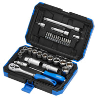 Draper Metric Socket Set, 3/8" Sq. Dr. (34 Piece) - DD34M