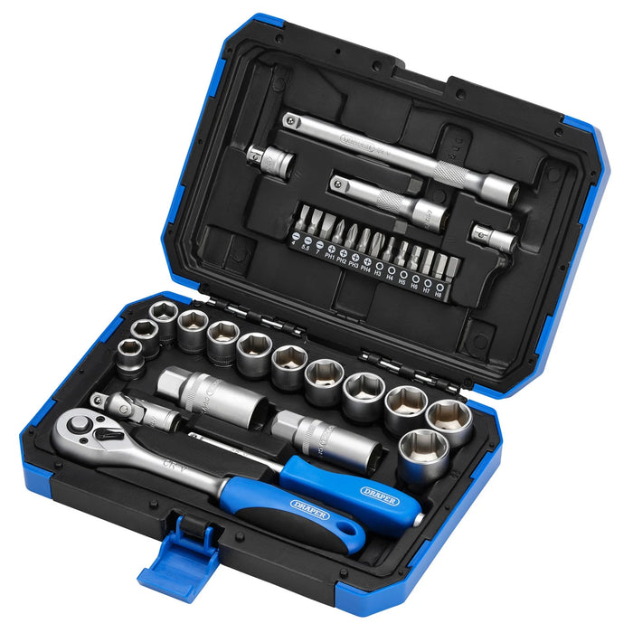 Draper Metric Socket Set, 3/8" Sq. Dr. (34 Piece) - DD34M